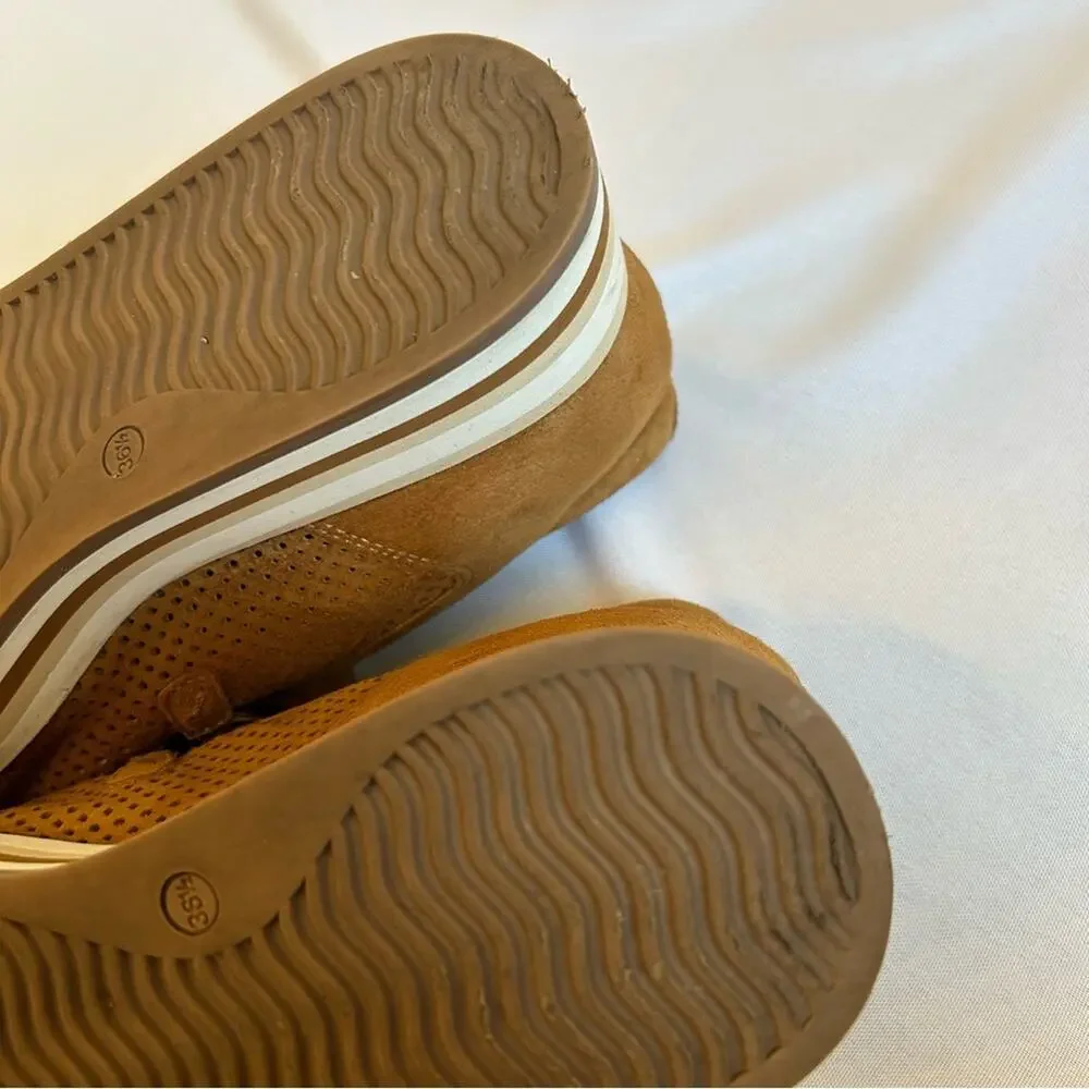 Softwaves Cadie Slip-On Platform Sneaker Cognac Size 36.5